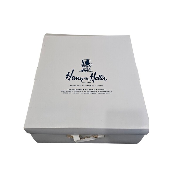 Henry The Hatter Detroit Mens Size 6 7/8 Gray Genuine Fur Felt Derby Fedora Hat - Picture 2 of 14